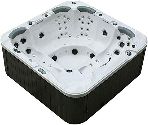 DEKO VERTRIEB BAYERN XXXXL Luxus SPA LED Whirlpool Set 230x230cm 71 Massagedüsen Farblicht Outdoor + Indoor Pool für 6 Personen Neustes Modell 2024