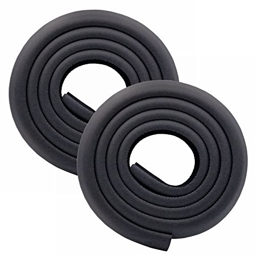 M2cbridge L-förmig, extra dick, Schaumstoff-Kantenschutz, für Möbel, Tischkantenschutz, Babyschutz, 180 cm, Schwarz (2 x 2 m)
