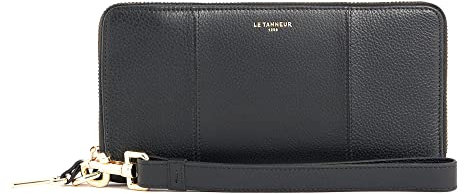 Le Tanneur, Portefeuille Compagnon, Porte Monnaie, Porte Cartes, en Cuir grainé, Juliette, Femme, 21 Compartiments Cartes, Poche zippéedragonne Amovible, Fermeture zippée, 4 Poches Plates, Anti-RFID