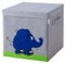 LIFENEY meets Die Maus Aufbewahrungsbox mit Deckel für Kinder – Box mit dem bekannten Elefanten zum Verstauen von Spielzeug – 33 x 33 x 33 cm passend für klassische Würfelregale