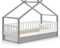 VitaliSpa Hausbett Design, Weiß/Grau/Grau, 90x200 cm mit Schubladen