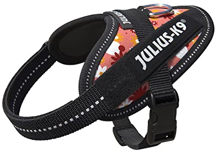 Julius-K9, IDC Powergeschirr, Größe: 3XS/Baby 1, Pink mit kleinen Blumen