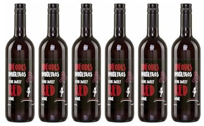 Griechischer Imiglykos Ideodis rot 6x 0,75l Flasche | Lieblicher Rotwein aus Griechenland | 11% Vol. | Weingut Vaeni Naoussa | + 20ml Jassas Olivenöl