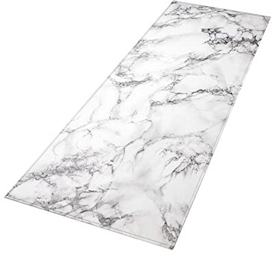 LOVIVER Alfombra para el área de la Cocina Alfombra para el Piso Alfombra Impermeable Acolchada Antideslizante Efecto de mármol Alfombra cómoda para Sala de, B
