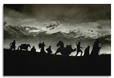 ELedvb Leinwandposter Herr der Ringe The Fellowship, dekoratives Gemälde, Leinwand-Wandposter und Kunstdruck, modernes Familienschlafzimmer-Dekor-Poster, 20 x 30 cm