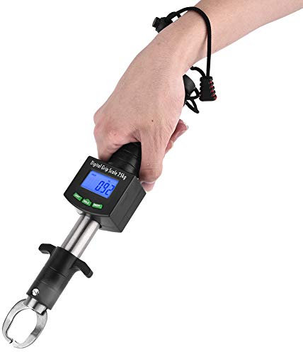 Fish Holder Scale, 3 In 1 Digital Fish Grip Scale 25Kg/55Lb Fish Lip Gripper Grabber with 1M Tape Measure