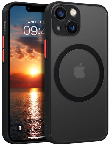 YINLAI für iPhone 13 Mini Hülle Kompatibel mit MagSafe,Handyhülle iPhone 13 Mini Magnetisch Case [Translucent Matt][Anti-Fingerabdruck] Stoßfest Kratzfest Schutzhülle für iPhone 13 Mini 5.4,Schwarz
