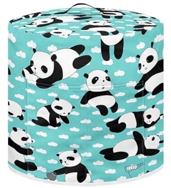 Nopersonality Panda Rice Cooker Cover Dust Cover Kitchen Electric Appliance with Pockets for Spoon Knife and Fork Fingerprint Protection Covers Machine Washable L Size