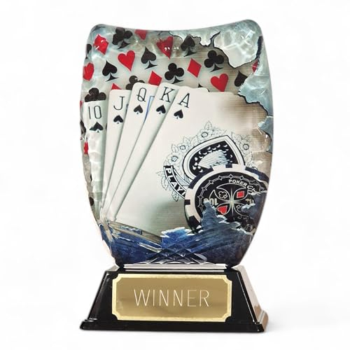 Trophy Monster Iceberg Poker Award Gewinner-Platte mit Gravur, für Clubs und Veranstaltungen, aus bedrucktem Acryl, 160 mm Höhe
