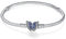 LNQOBU Pulsera para Mujer Plata de Ley 925,Pulsera Mariposa con Charm de Corazón Brillante, Pulseras Joyería (Con un Abalorio de Color)