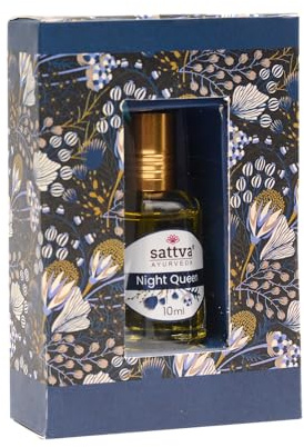 Parfümöl Damen Night Queen - Süße verführerische Noten - Lang anhaltender Duft - Parfüm öl Frauen mit Roll-On-Applikator, Ohne Alkohol - Natural and Pure Perfume Oil - Sattva Ayurveda - 10 ml