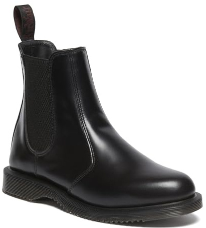Dr. Martens Flora Chelsea Boot für Damen, Schwarz, poliert, glatt, 9