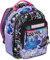 Mitama Zaino Triplo Scomparto Flower Fashion con Tasca frontale, Viola e Nero, Scuola Elementare e Tempo Libero, Bambina Ragazza