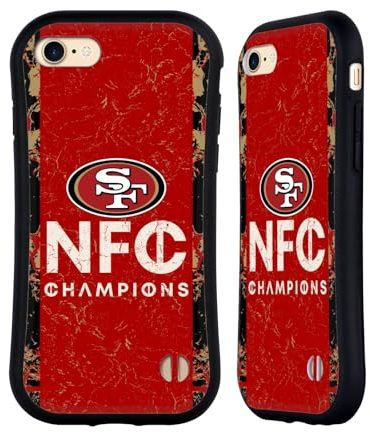 Head Case Designs Offizielle NFL NFC Champ 49ers Meister Der Division 2024 Hybride Handyhülle Hülle Huelle kompatibel mit Apple iPhone 7/8 / SE 2020 & 2022