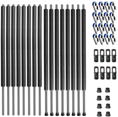 Baunsal® Trampolin Netzstangen 8 x Ø 28 x 1,2 mm x 246,5 cm (FGOS) Ersatzteile Netz Stangen Netzpfosten Netzstangen Rohre Stangen Ersatz