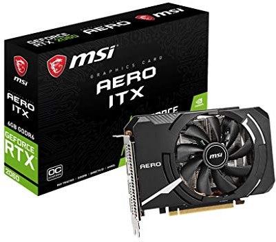 MSI RTX 2060 Aero ITX 6G OC GeForce RTX 2060 6 GB GDDR6 Graphics Cards (GeForce RTX 2060, 6 GB, GDDR6, 192 bit, 7680 x 4320 pixels, PCI Express x16 3.0) (Renewed)
