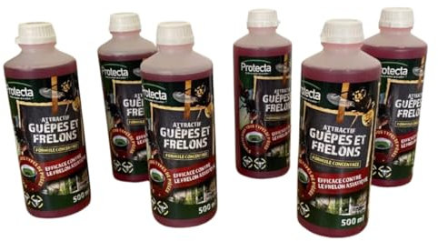 Pack de six liquides pour pièges à guêpes