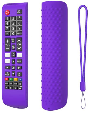 Fiorky Funda Protectora de Silicona for Mando a Distancia Sam-Sung Smart TV BN59-01315A 01315B, Funda remota Antideslizante a Prueba de Golpes,Funda Protectora for Controlador con cordón