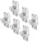 Alberts 846015 Gond à visser | réglable de 20 mm | électro-galvanisé, passivé à couche épaisse | cote axe Ø16 mm | platine 105 x 45 mm | kit de 6