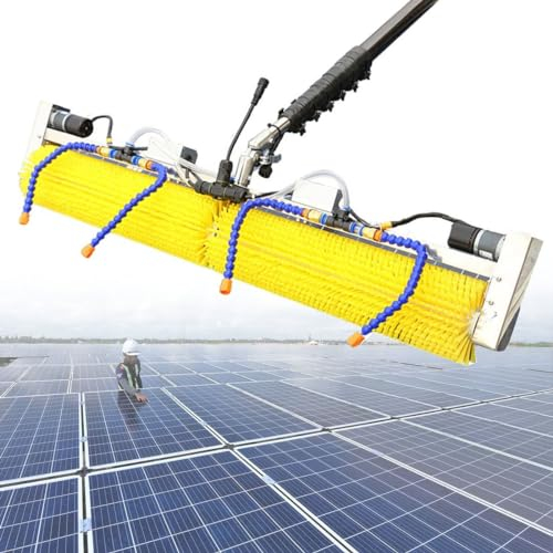 Electric Photovoltaic Panel Cleaning Tool, Solar Panel Cleaning Brush, Window Glass Wall Cleaning, 4-8 m Telescopic Pole Washing Equipment,8m