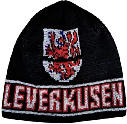 Wallitschek Leverkusen - Schriftzug mit Wappen Strickmütze, Wintermütze, Beanie, Fanmütze, Fussball, 1904