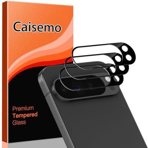Caisemo 3 Pack Camera Lens Protector for Google Pixel 9 Pro XL, 9H,HD Tempered Glass Camera Lens Protector,Anti-Scratch,Easy Installation