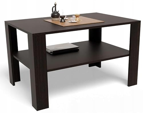 MATKAM Moderner Couchtisch B100 x T68 x H60 cm, Minimalistisches Design für Ihr Zuhause, Hochwertige Verarbeitung, einfache Montage (Wenge)