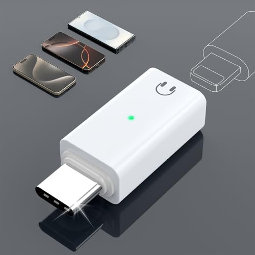 Adaptateur Light-ning vers USB C Audio Adaptateur USB C mâle vers Lighning pour Casque d'écoute et Écouteurs pour iPhone 16 15 Pro Max Plus, iPad Air/Pro, Galaxy S25 S24, Pas pour Le Chargement, Blanc