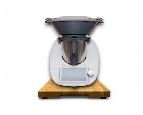 Gleitbrett für den Thermomix TM31-TM5-TM6 Rollbrett aus Eiche - Leicht gleitender Slider (34 x 33 x 4 cm)