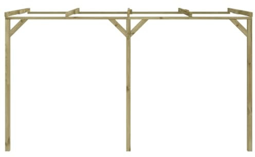 Pergola per terrazze, 2 x 4 x 2,2 m, in legno di pino, verde impregnato, set per giardino e terrazza