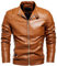 Giacca Moto Estiva, Giacca in Pelle Sintetica da Uomo Giubbotto in Similpelle Casual Stile Biker Casual Tinata Unita Jacket Giacca in Pelle Uomo Giacca Estiva Chiodo Pelle Uomo