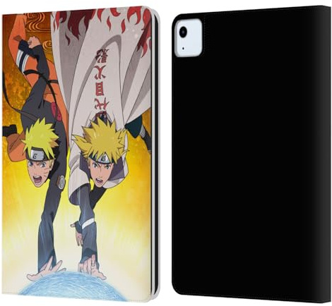 Head Case Designs sous Licence Officielle Naruto Shippuden Naruto et Minato Art Clé Étui Portefeuille en Cuir Compatible avec Apple iPad Air 11 2020/2022/2024/2025