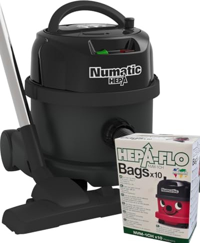 Hepa Vacuum Cleaner PPR170H Dry Cylinder Numatic Henry Hoover - Asthma Pet Allergies Hay fever Dust Mite Mould Spores + 10 Vacuum bags - Avern
