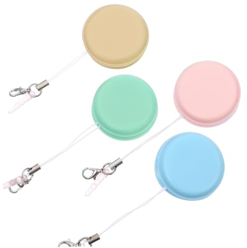 BUGUUYO 4pcs Screen Wipe Smartphone Cleaner Lanyard Cleaning Brush Buckle for Phone Screen Cleaner and Tech Gadget Random Color