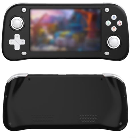 Console di gioco portatile retrò con schermo IPS da 4,3 pollici, batteria da 3000 mAh, memoria 64 GB/128 GB, supporta oltre 30 emulatori, dispositivo di gioco portatile per giochi classici (64 G, nero
