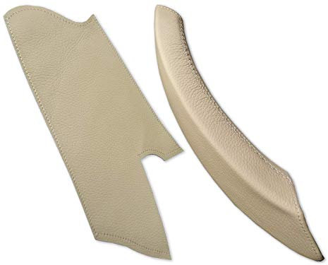 X5 E70 and X6 E71 Beige Door Handle Trim Cover, fits Right Passenger Door Handle Front or Rear, 100% Natural Leather Inside Door Handle Cover in Beige