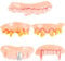 Lurrose Lustige verrückte Gummi falsche Zähne Zahnersatz Prop Spielzeug für Aprilscherz/Ostern/Halloween/Maskerade Kostüme Requisiten - 5 Stück/Set (zufällige Form)