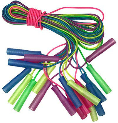 Toyvian Lot de 10 Cordes à Sauter réglables en Plastique pour Enfants Idéal pour la Remise en Forme, Les entraînements à Domicile, Le Cardio et Les activités de Plein air (Couleur aléatoire)
