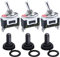 mxuteuk 3 Stück Kippschalter Schalter 20A 125 V SPST 2 Position 2-poliger EIN/AUS Hochleistungs-Wippschalter-Schalter mit wasserdicht Metall Schutzkappe Ten-1021-3mz-B101
