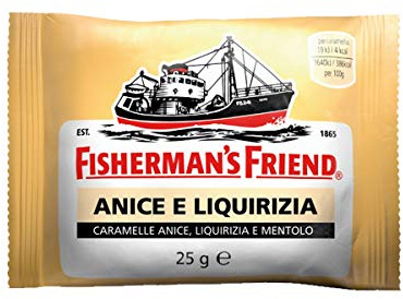 Fisherman's Anice Liquirizia Forte Busta Gialla 24 pezzi - La caramella più forte che c'è in sole 4 calorie