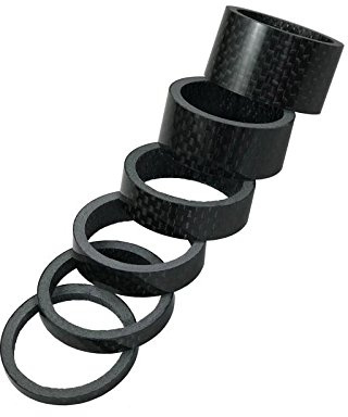 Carbon Bicycle Spacer Set Ahead Stem Spacer 1 1/8 Inch 3/5/8/10/15/20 mm Carbon Glossy