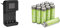 Amazon Basics Piles Rechargeables AA Haute capacité 2400 mAh (Lot de 12) - Pré-chargées & LCD Battery Charger