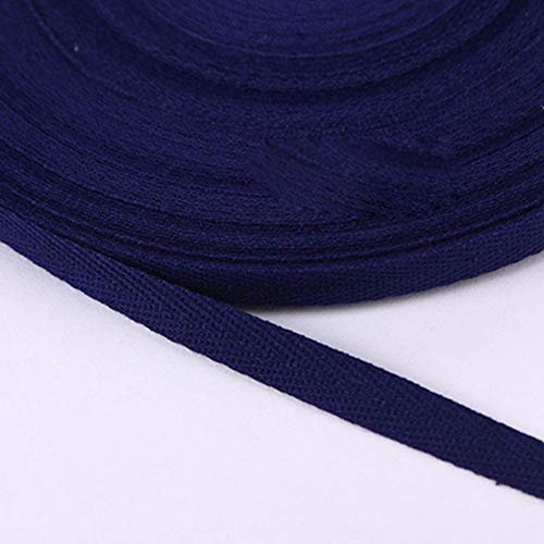Egurs Baumwollband 50 Yard 20mm Köperband Twillband Schrägband aus 100% Baumwolle mit Fischgrätenmuster Nahtband zum Nähen Dekoband Nähenband für DIY Handwerk Kleidung Taschen Schuh Hut Dunkelblau