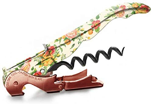 PULLTAP'S GENUINE Tire-bouchon à deux temps pour usage professionnel Slider 900, Flower Color (collection florale), breveté et fabriqué en Espagne