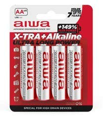 Aiwa Pilas alcalinas AB-AAALR03/4 AAA (LR03) con Capacidad de 140 min