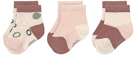 LÄSSIG Kinder Sneaker Socken 3er Set/ Offwhite/Powder Pink Größe 12-14