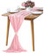 KAMEUN Tavola in Chiffon Rosa, 70 * 300cm Tulle Runner Tavola Moderno, Centrino Matrimonio Centro Salvia Decorazione, Runner Lavabile per battesimo bimba, matrimonio, comunione, compleanno, festa