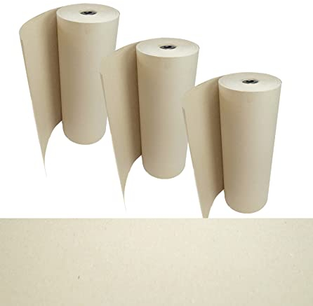 Lot de 3 rouleaux de papier kraft - 50 cm x 250 m - rouleaux pour callage/remplissage