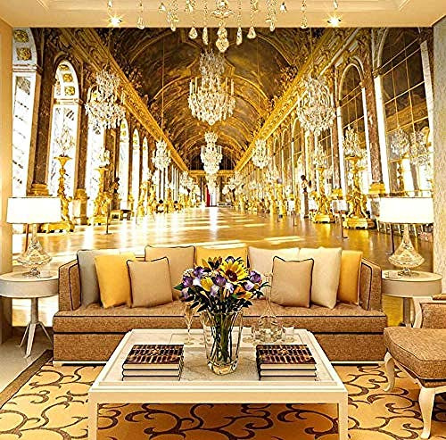 European Royal Palace Wallpaper Roll Hotel Wohnzimmer Sofa TV Hintergrund Vlies Wandbild Tapete fototapete 3d effekt tapeten Wohnzimmer Schlafzimmer kinderzimmer-300cm×210cm