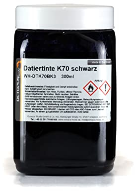 Octopus Datiertinte K70 kompatibel für Krones Abfüllanlagen mit Stempeldatierung, schwarz 400 ml